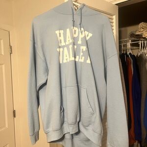 Light blue and white Happy Valley Penn State sweatshirt hoodie